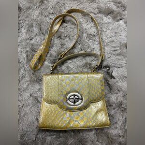 Peter Kaiser Stylish Yellow and Silver Women's Bag